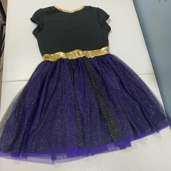 Batman girls purple black and gold fashion dress size S 6/6x. - Picture 5 of 7